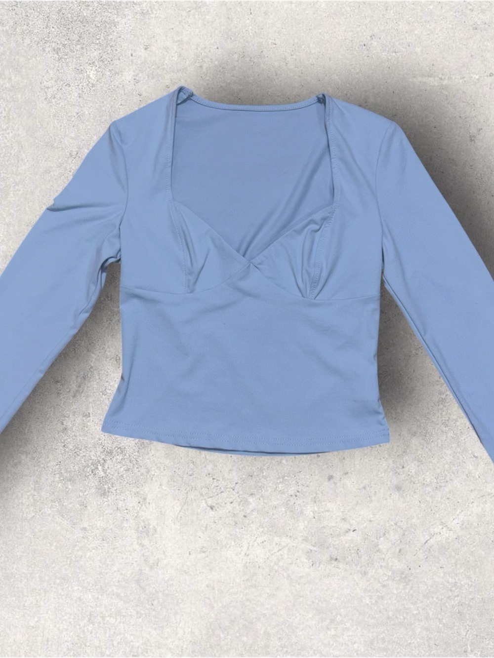 Forever 21 Women’s Blue Long Sleeve Crop Top Size S